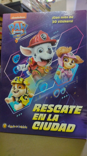 Paw Patrol Rescate En La Ciudad Con Estikers El Gato De Hoja