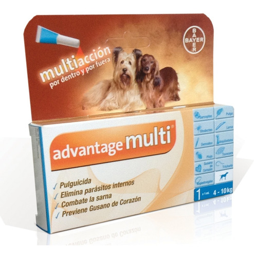 Imagen 1 de 2 de Advantage Multi® Antipulgas Y Parásitos Perros De 4 A 10 Kg