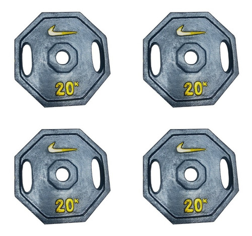 Imagen 2 de 2 de Pesas Olimpicas Weider De Hierro Fundido Set De 10 Kilos