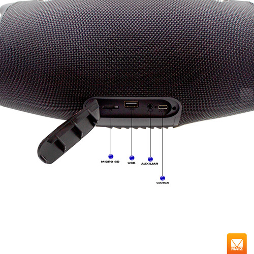 Bocina Radio Fm Luz Led Recargable Usb Bluetooth Portatil