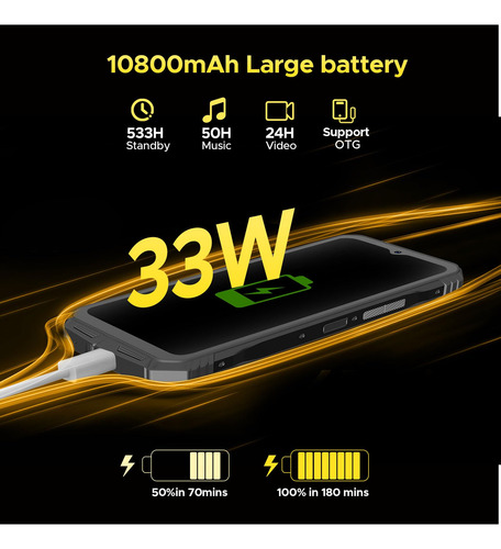 Smartphone Doogee S Punk Android 14 16 Gb+256 Gb/1 Tb 10800 Mah