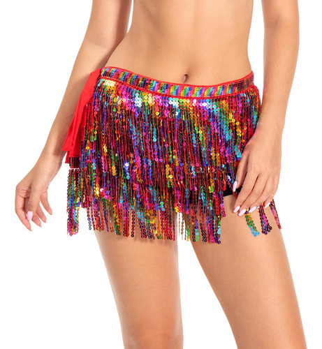 Falda De Baile Con Flecos Disfraz De Carnaval Rave Outfit