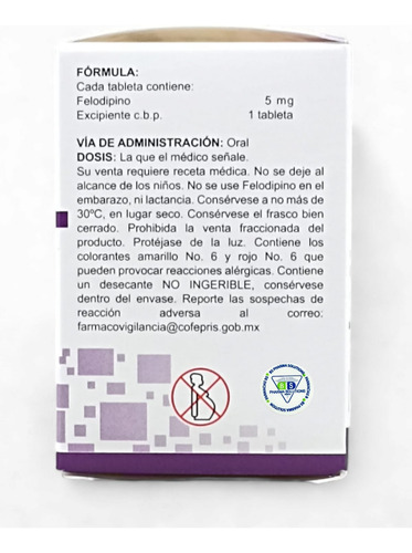 Felodipino 5 Mg C/20 Tabletas Ultra