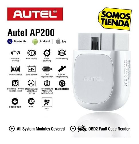 Imagen 2 de 6 de Escaner Automotriz Multimarcas Autel Maxiap Ap200 Elm327