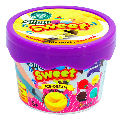 Slimy slime sweet 100gr ice Dream vainilla con caja exhibido