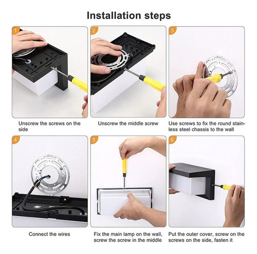 Moderna Luz De Parede Led Externa 18 W À Prova D'água Ip66