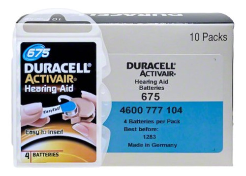 Duracell Pack De 60 Baterías Auditivas Para Pa675