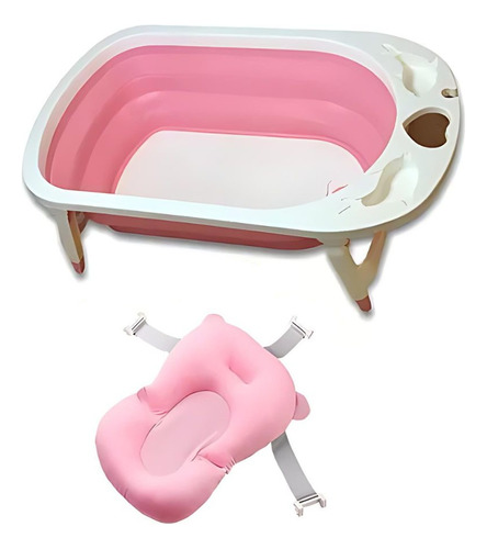 Bañera Bañito Bebes Plegable Con Colchón Flotador Oferta!