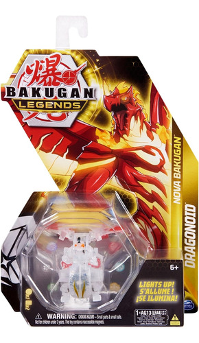 Bakugan Legends Nova Dragonoid Blanco Con Luz