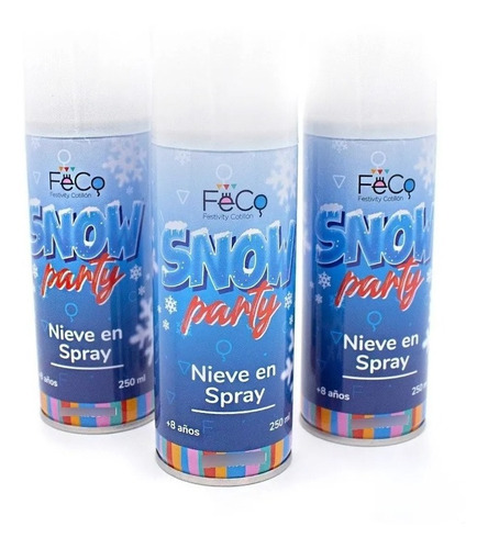 Pack 6 Spray Nieve  Decoración Navidad 250ml