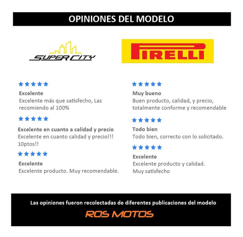 Cubierta 80 100 18 Pirelli Super City Sin Camara + Cuotas