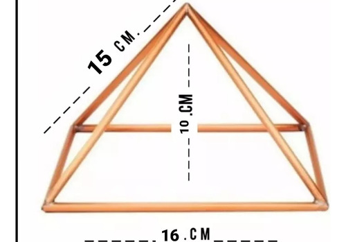 Piramide Energética Cobre Natural  - Sanación Decoración 