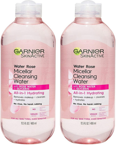 Garnier Skinactive - Agua Limpiadora Micelar Con Agua De Ros