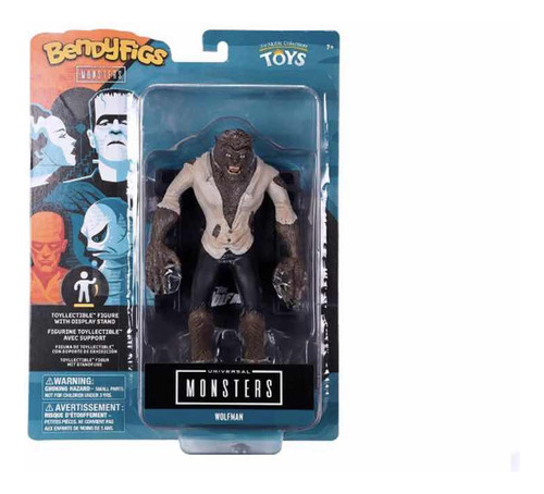 Muñeco Coleccionable Bendyfigs Wolfman Universal Monsters