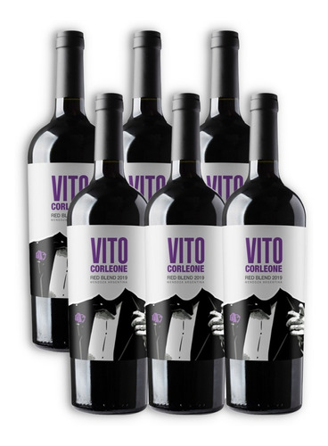 Vito Corleone Vino Red Blend X6u 750ml Familia Mastrantonio