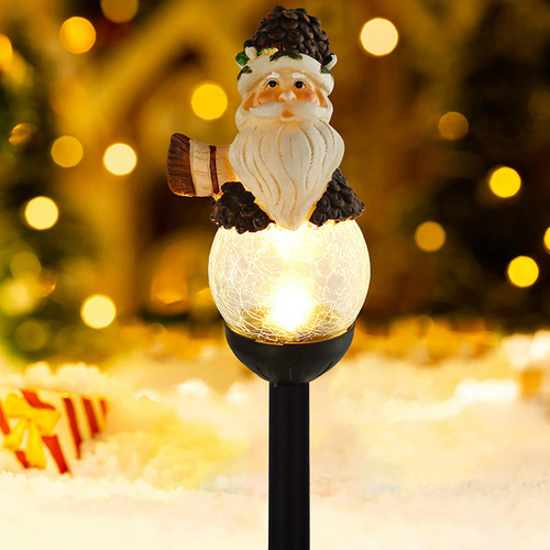 Juego Mixto De Luces Solares Navideñas Con Muñeco De Nieve D