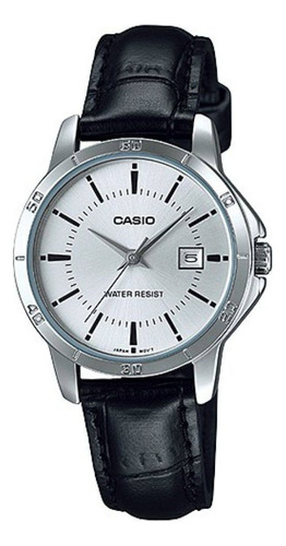 Reloj Casio Mtp-v004l Hombre Cuero Calendario