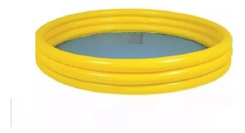 Piscina Inflavel Infantil Com 3 Anéis 400l Grande Cor Amarelo