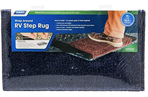 Camco 42937 Rv Step Rug ( Premium Wrap Around , Turf Materia