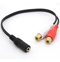 Comprar Cable Divisor De Audio Estéreo 3 5mm Hembra A 2 Rca Hembra