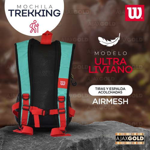 Imagen 6 de 9 de Mochila Wilson Running Bici Trekking Liviana Correr Gym