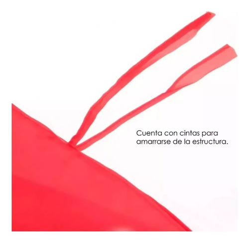 Paredes Para Toldo Carpa 3x4.5 Metros Impermeable Rojo