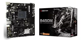 Placa Mãe Biostar B450mh, Chipset B450, Amd Am4, Matx, Ddr4