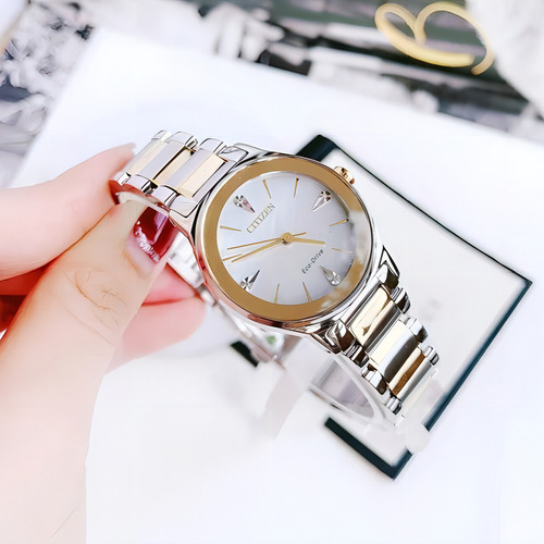 Reloj Citizen Dama Eco Drive Em0734-56d - Color Del Bisel Plata Y Oro