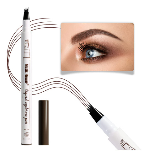 Music Flower Lapiz Para Cejas, Boligrafo Liquido Para Cejas,