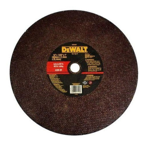 Disco De Corte Abrasivo Metal 14x3/32x1 Pol Dewalt Dw44621