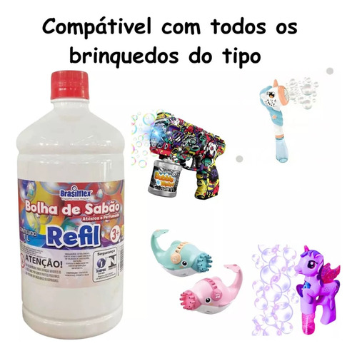 Detergente Perfumado E Atóxico Bolha De Sabão Brasilflex 1 L