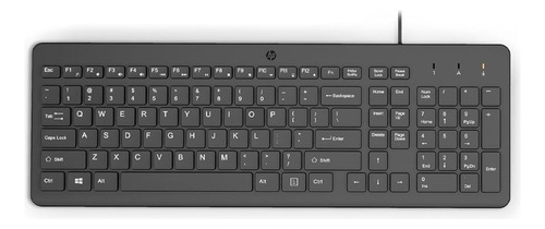 Combo Teclado E Mouse Hp 150 Com Fio Usb Abnt2 Br Preto Nf-e