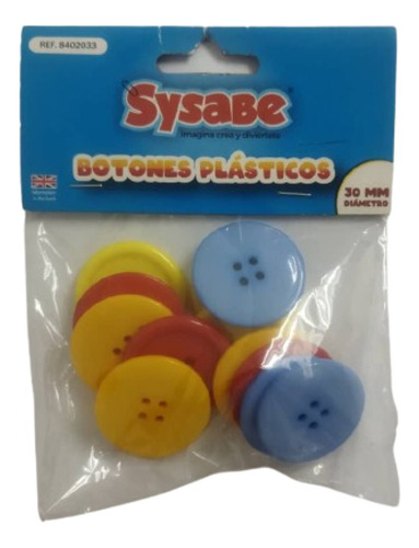 Botones Plásticos Sysabe (12 Piezas ) X 02 Unidades