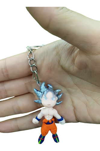 Goku Ultrainstinto Chibi Dragón Ball Súper Llavero Anime 