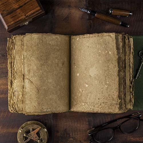 Diario Cuero Vintage Papel Pergamino 19x14cm 240 Pag Verde