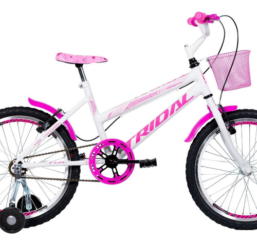 Bicicleta Aro 20 Feminina Infantil Roda Lateral Branco Ijwt