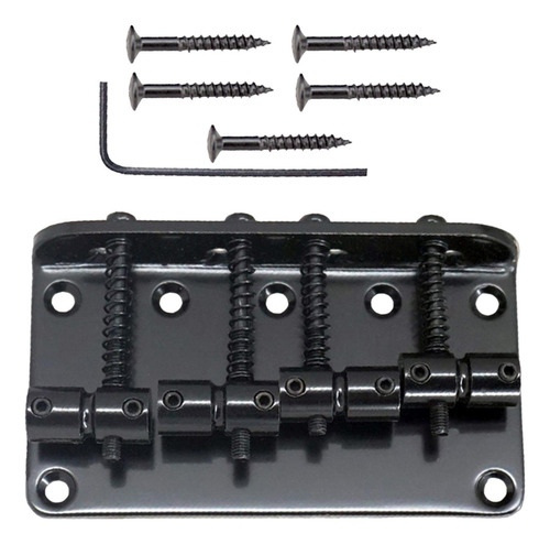 Puente De Bajo De 4 Cuerdas De 80mm, Repuesto De Metal Negro