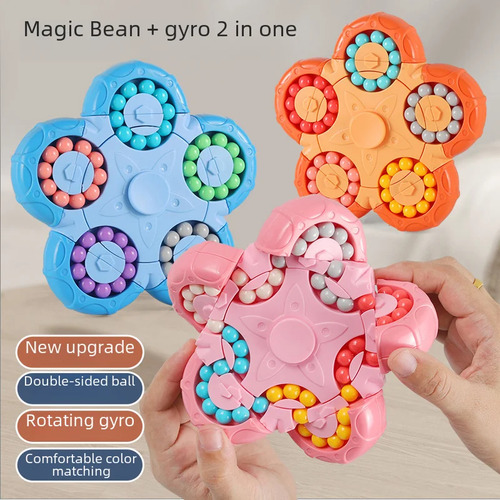 Juguete Magic Bean Gyro Cube Para Aliviar El Estrés Para Niñ