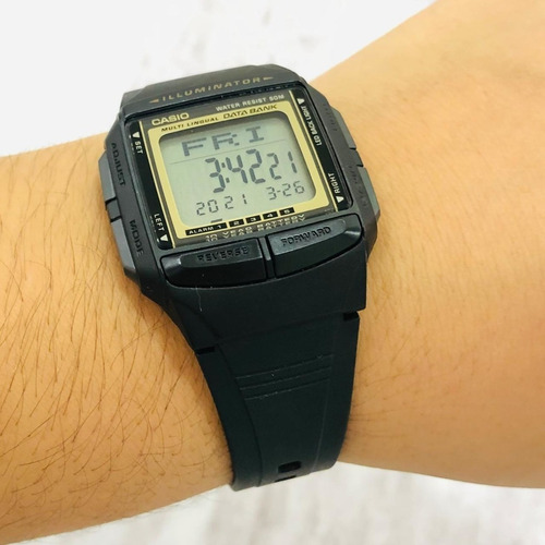 Reloj Hombre Casio Db-36 Databank Led Cronómetro 5 Alarmas