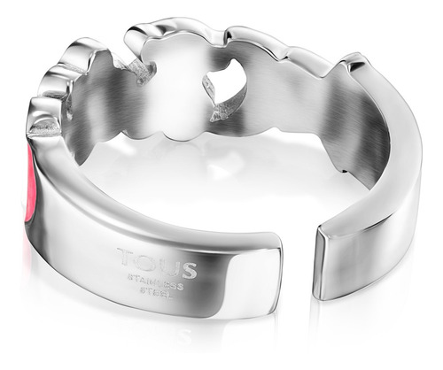 Anillo Tous Nit De Acero Y Esmalte