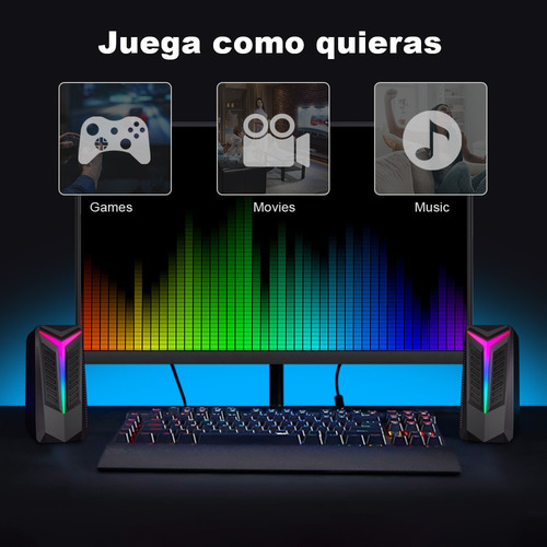 Portable Multimedia Rgb Speaker Altavoz De La Computadora
