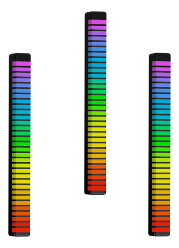 3x Novedad Led Pickup Rhythm Light Sonido Activado Colorido