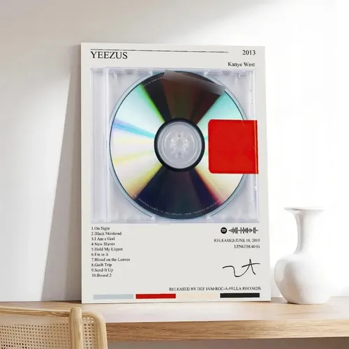 Kanye West Poster Yeezus Album Cover Posters Rap Music