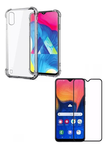 Funda Case Mas Vidrio Full Cover 9h Para Samsung Galaxy A10