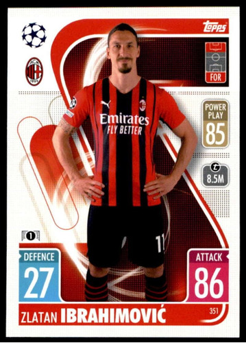 Topps Match Attax Uefa Champions League 351 Zlatan Ibrahimov