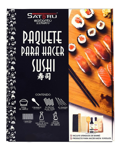 Imagen 1 de 5 de Paquete Bien Padre Para Hacer Sushi + Sake
