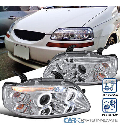 Fits 2004-2006 Chevy Aveo 4dr Sedan Aveo 5 Led Halo Proj Oaa