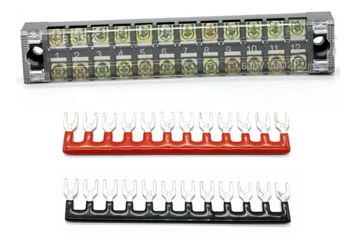 Tiras De Barrera De 12 Posiciones, 15 X 600 V, 15 A, Dos Tor