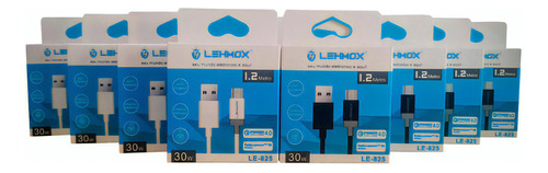 Kit 10 Cabos Turbo Micro-usb V8 1,2m Carrega E Dados Atacado Cor Preto