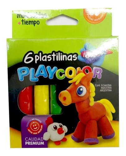 Plastilinas Playcolor Caja X 6 Colores X 15 Cajas